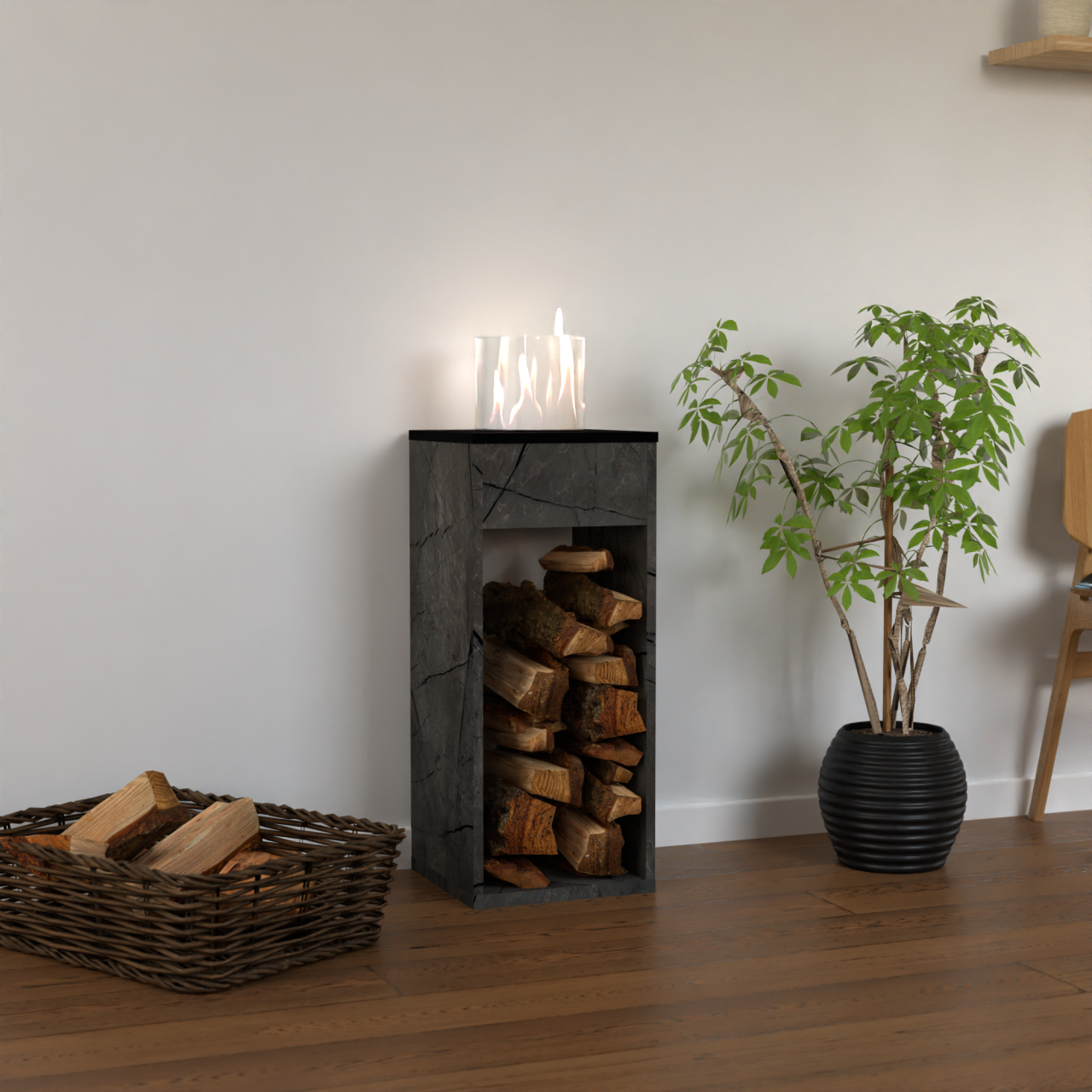 Glow Fire Emma Concept L Ethanolkamin Marmor