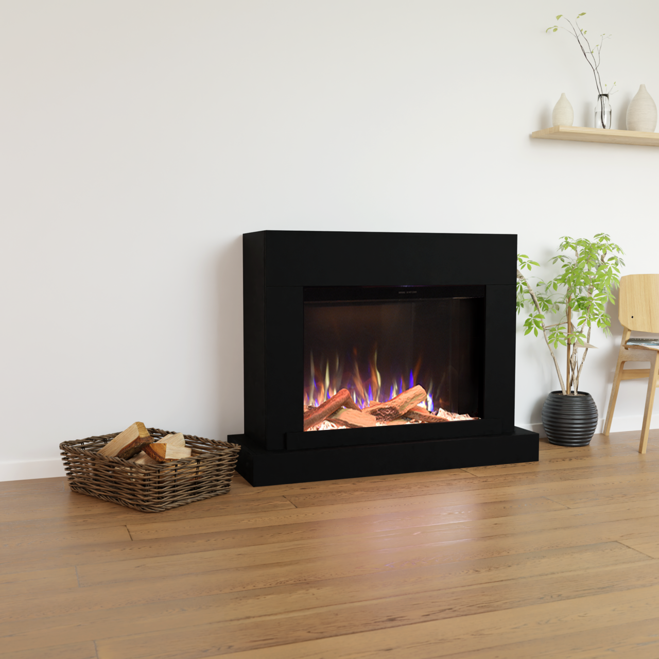 Glow Fire PR4 Elektrokamin E-Motion 3D Schwarz