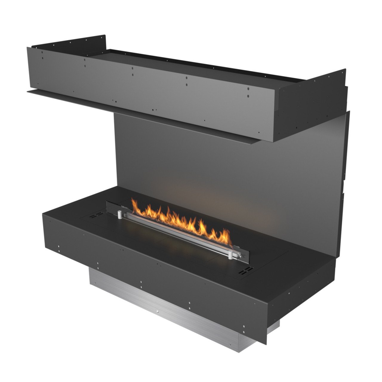 Planika Forma Firebox THREE-SIDED mit BEV Automatikbrenner FLA 3+ Forma 1000