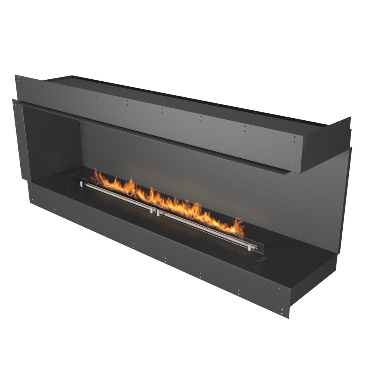 Planika Forma Firebox RIGHT-CORNER mit BEV Automatikbrenner FLA 3+ Forma 1800