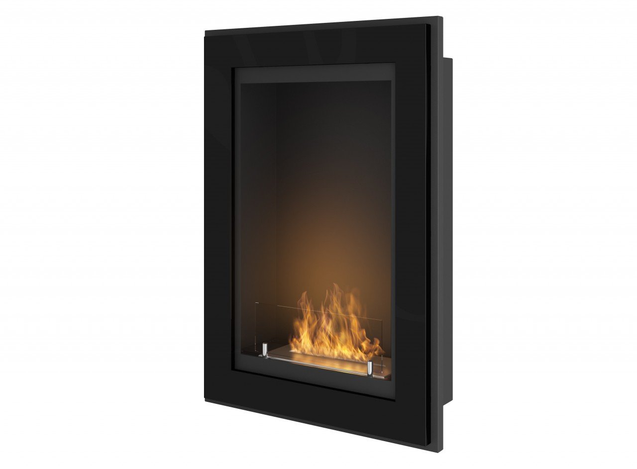 InFire Frame 550 Ethanolkamin Schwarz mit Sicherheitsglas