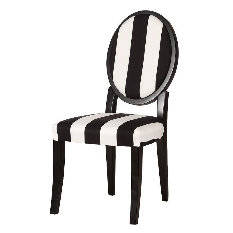 Medaillon Side Chair 57x48x100cm Stripes Big