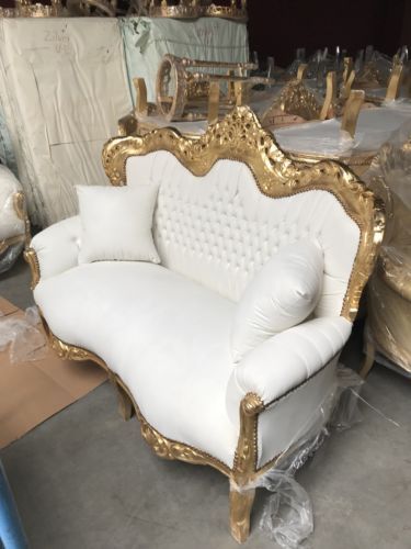 F30 Barocksofa gold/weiß