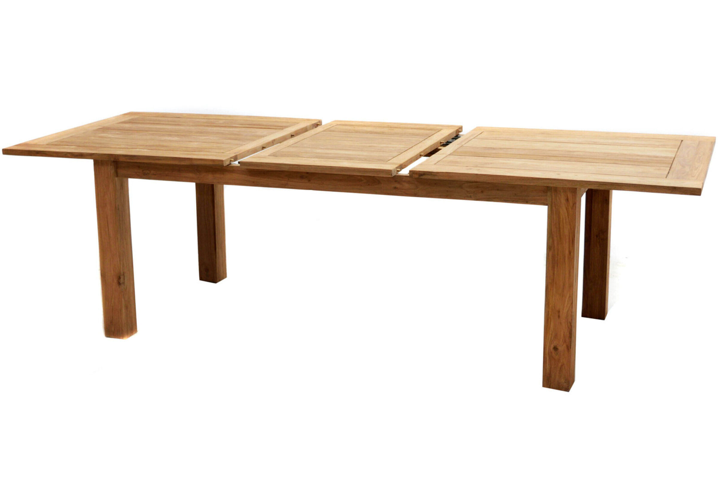 B-Ware: Ploß Idaho Rustikal- Ausziehtisch Teak, gebürstet, 166/210x100cm