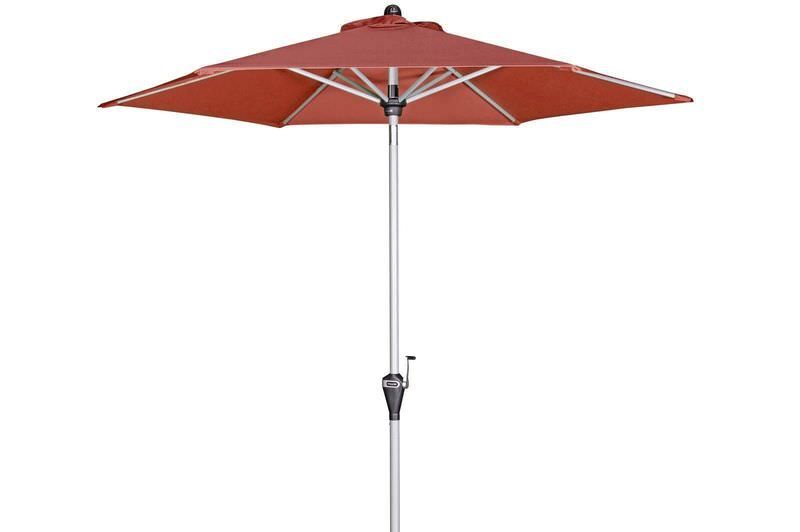 DOPPLER Active Auto Tilt Mittelstockschirm, terrakotta, Aluminium/Textil, Ø 210 cm, höhenverstellbar, knickbar, mit Kurbel