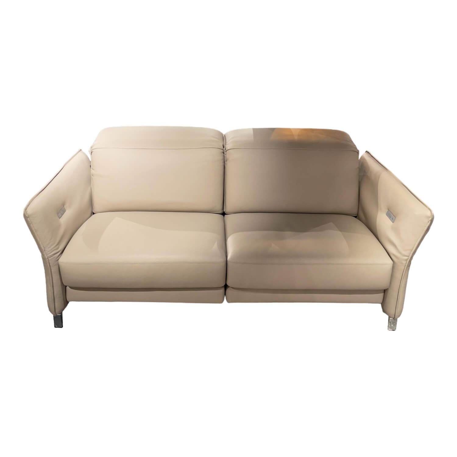 Sofa Avantgarde 965 Bezug Leder 43 210 Pearl Beige Kufe Hochglanz Mit Motorische…