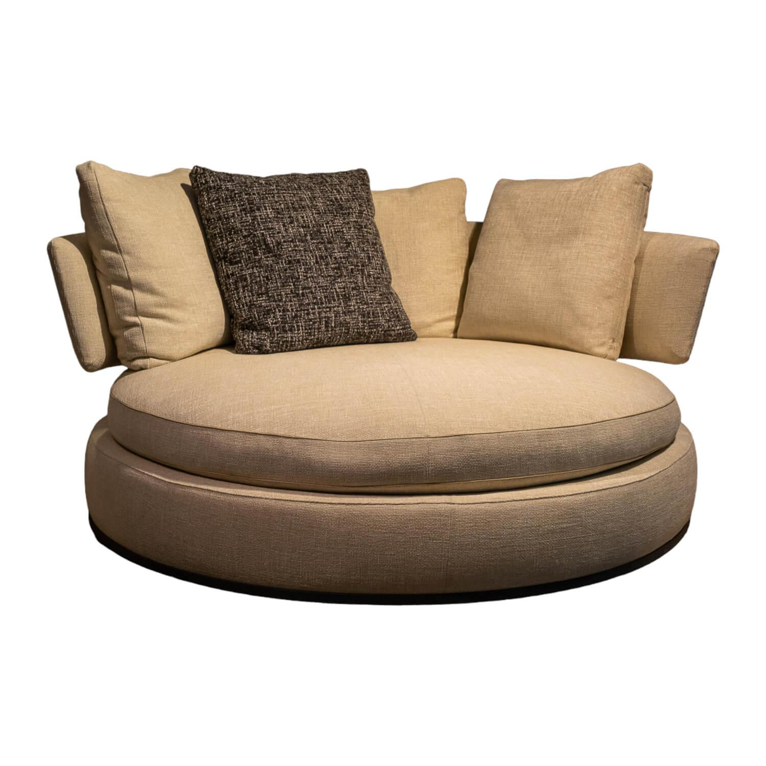 Sofa Maxalto Amoenus Stoft Stoff Lou Bastfarben 2613102 Beige Sockel Graphit mit…