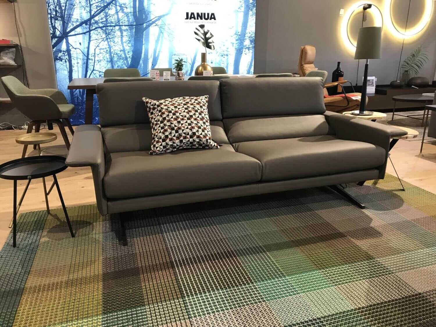 Sofa Brooklyn Leder PG500 Chamo Lava Grau