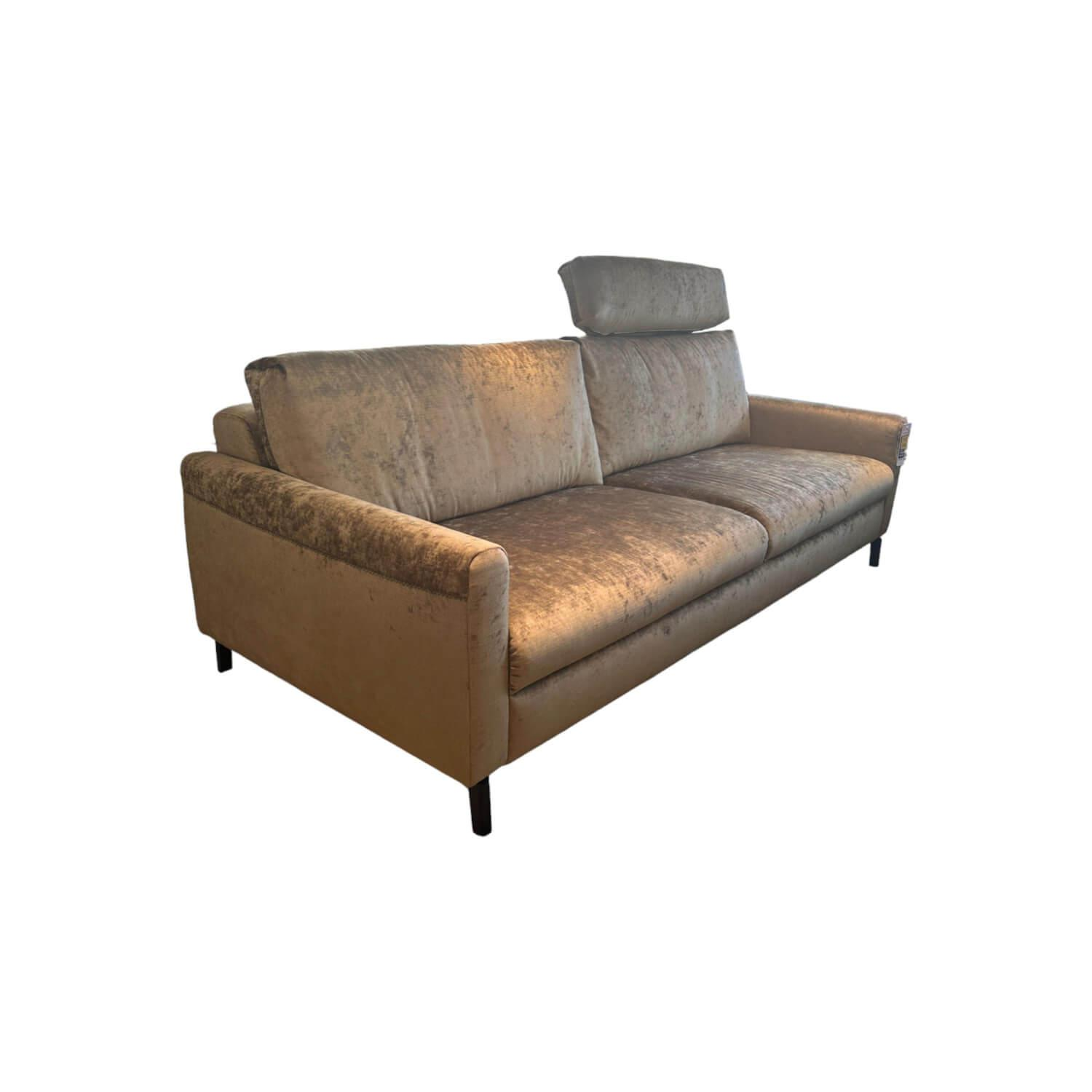 Sofa WK660 Venosa Stoff Jab 210042 Beige Füße Metall Schwarz Inklusive Kissen