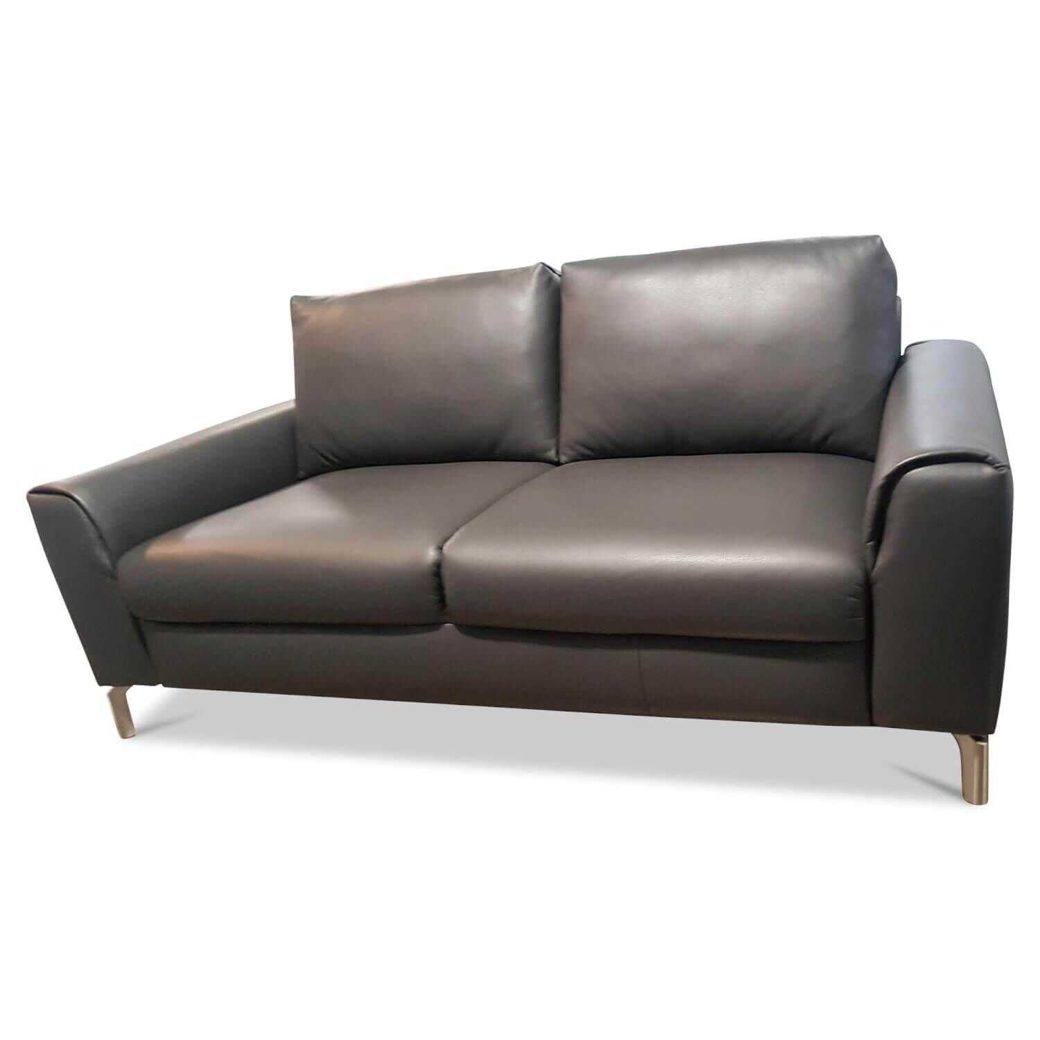 Sofa WK660 Venosa Zweisitzer Leder Montana Basalto Grau