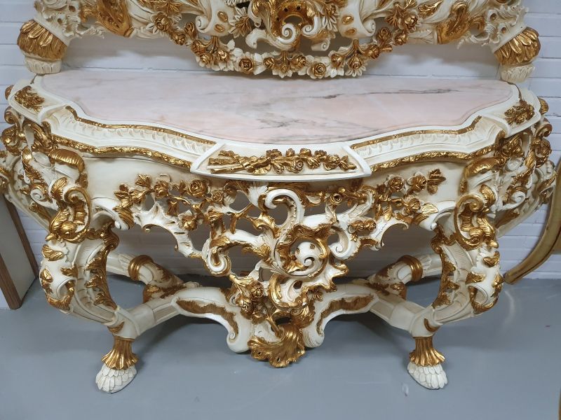 Rococo Barock console mit spiegel exklusiv