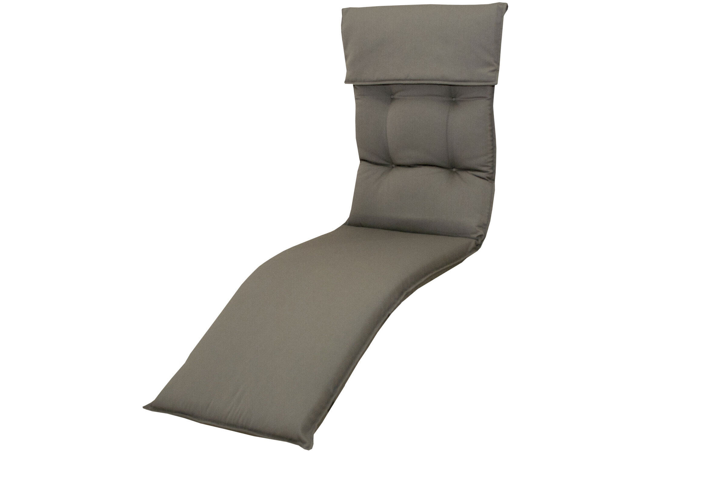 DOPPLER Relax Style Relaxsesselauflage, grau, Dralon, 175 x 45,5 x 7 cm, inklusive Befestigungsbänder