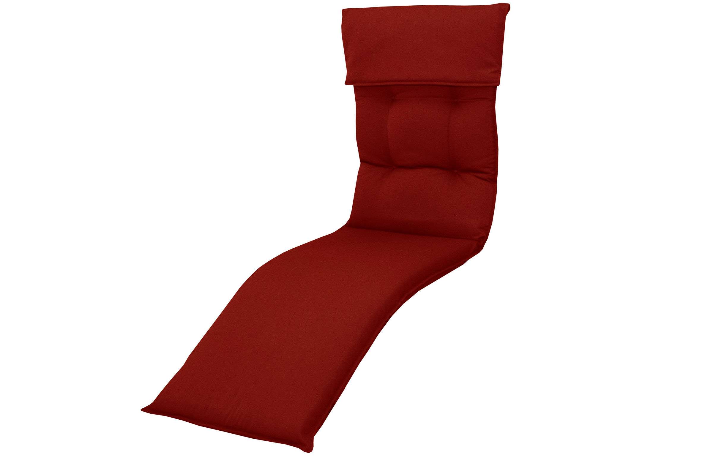 DOPPLER Relax Style Relaxsesselauflage, bordeaux, Dralon, 175 x 45,5 x 7 cm, inklusive Befestigungsbänder