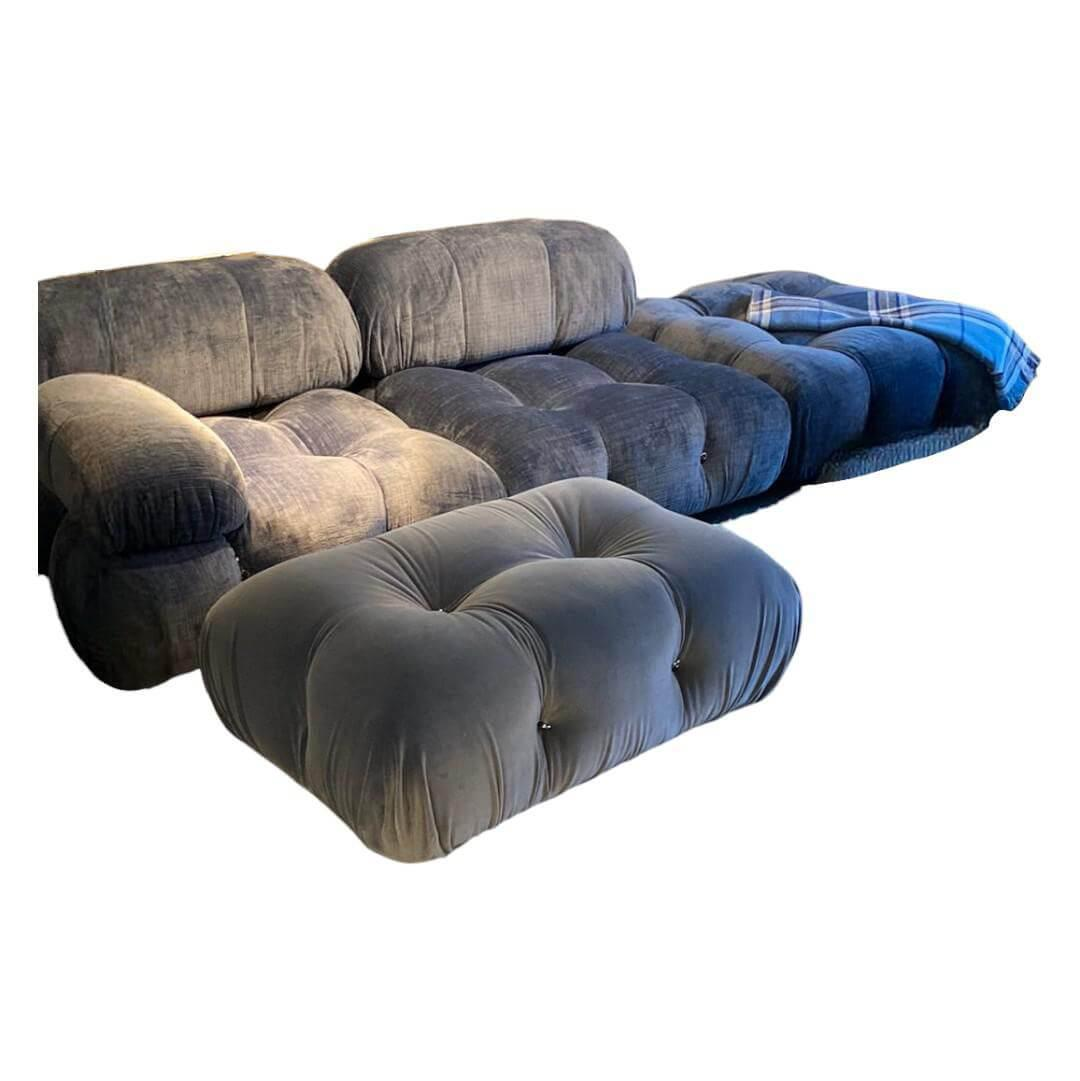 Sofa Camaleonda Lounge Bezug Stoff Eria Abgrund Blau Gestell Buche Natur Inklusi…