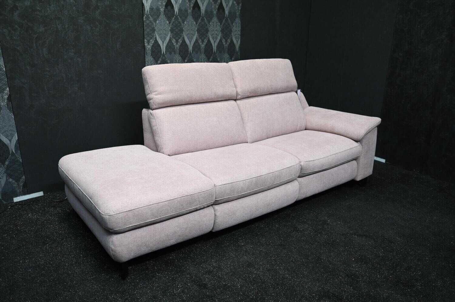 Sofa Prisma Stoff Ethan Clean Altrosa 1670 PG C mit Elektrischer Relaxfunktion u…