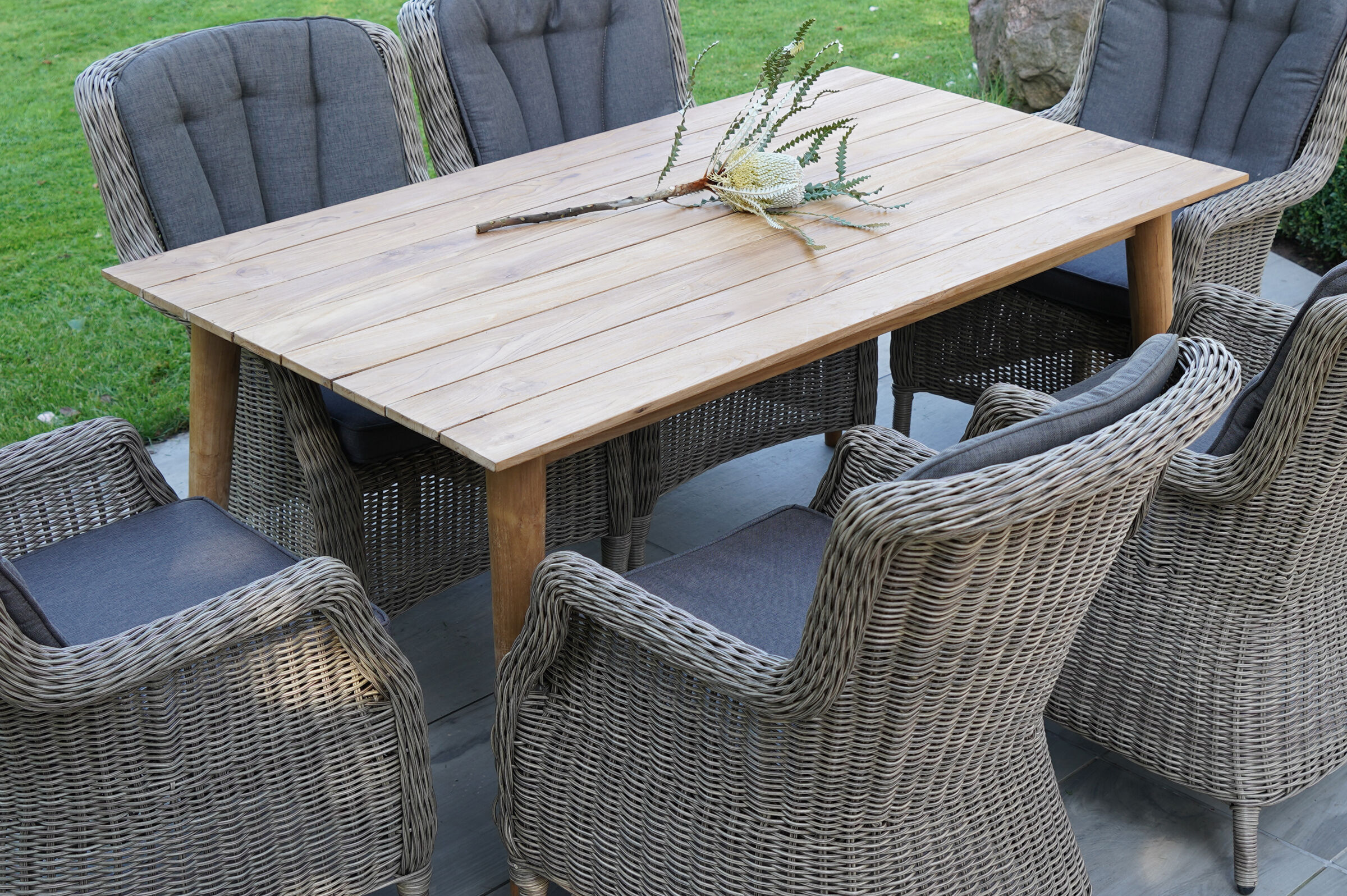 Ploß Loungetisch Wellington, natur, Premium SLVK-Teakholz, 160 x 90 x 75 cm