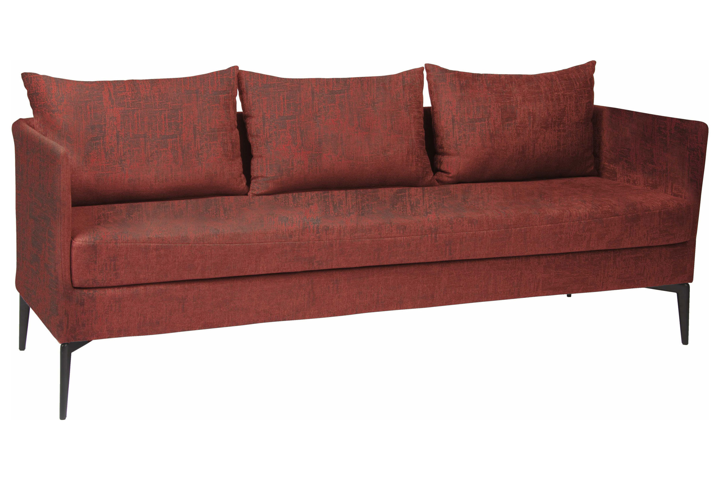 Stern Marta Sofa, Rot/Schiefergrau, Aluminium, ca. 200x67x71cm, Pflegeleicht, Witterungsbeständig