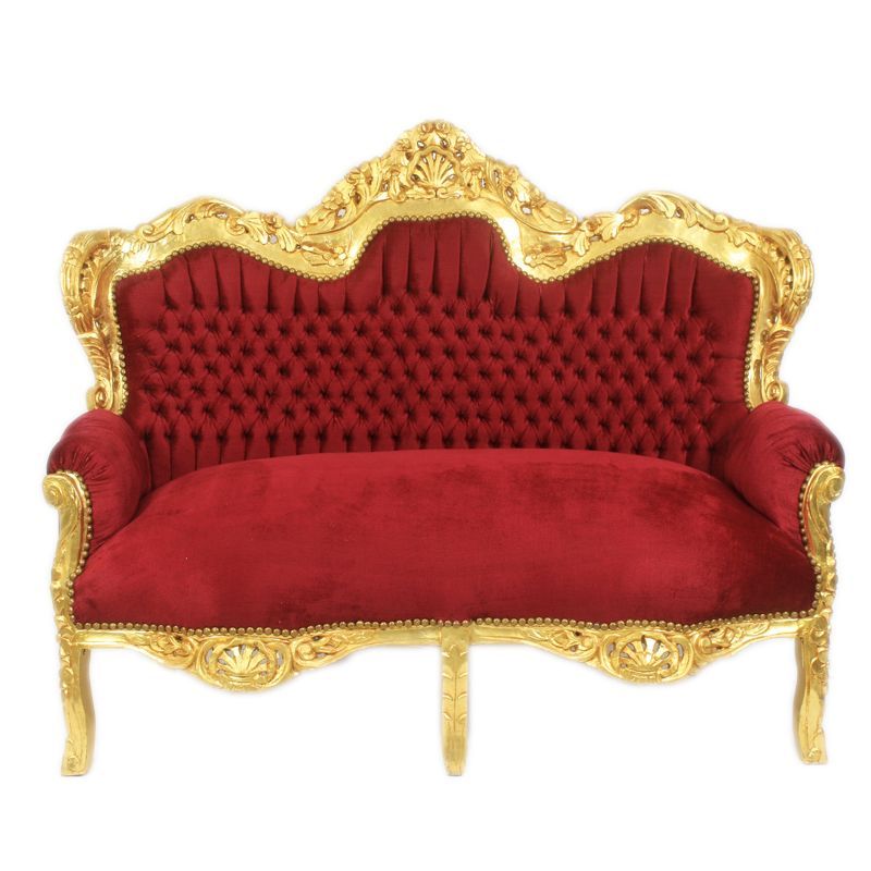 F30 Barocksofa gold/ bordeaux