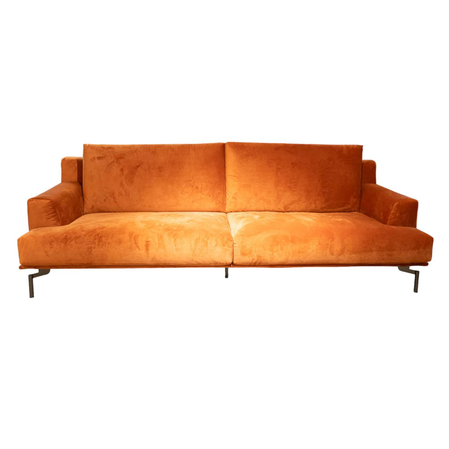 Sofa Liam 9LI204 Stoff Koala 129 C Orange Fuß B Lack Bronze 0PM18