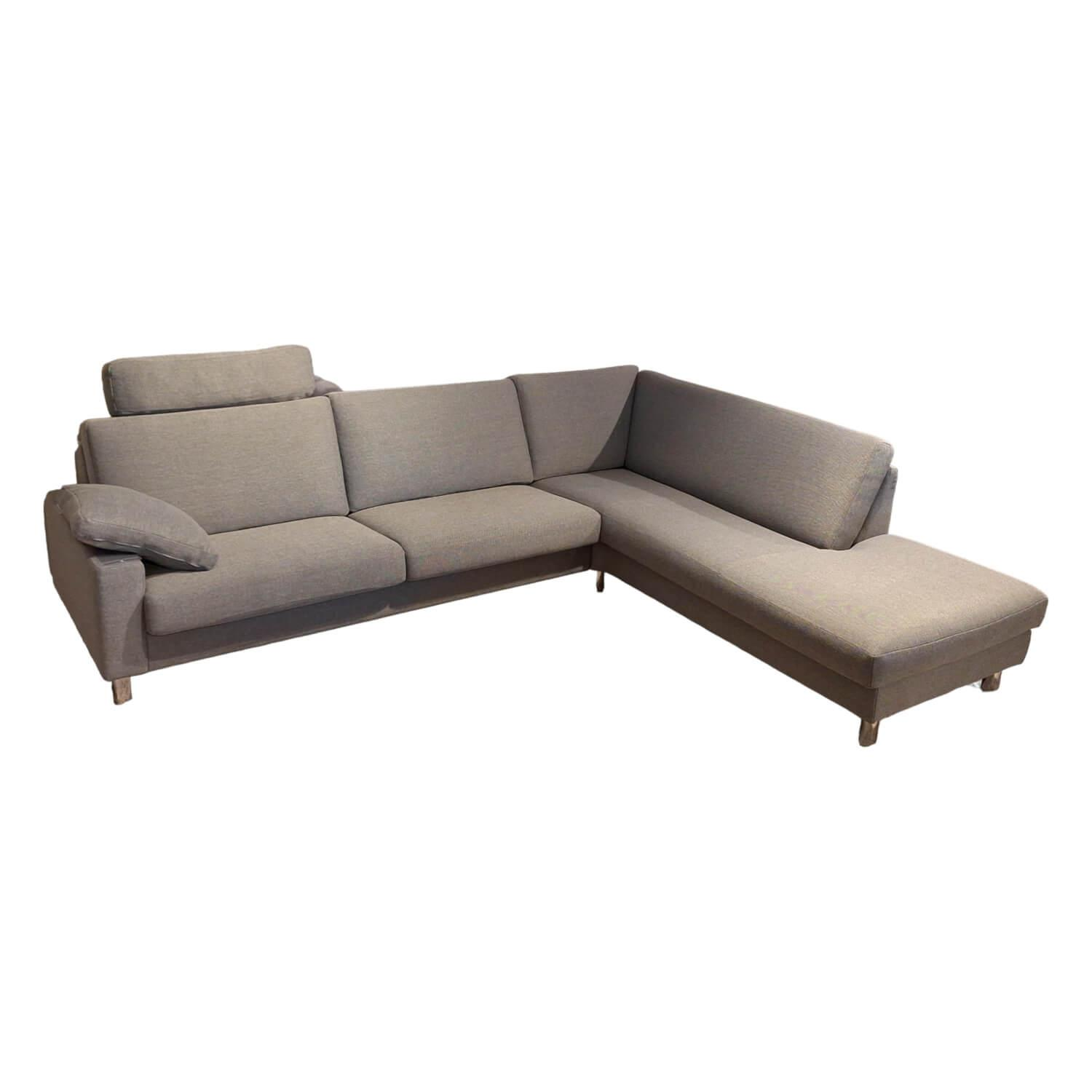 Ecksofa Classics CL500 Stoff 18 2022.80 Grau mit Kopfstütze