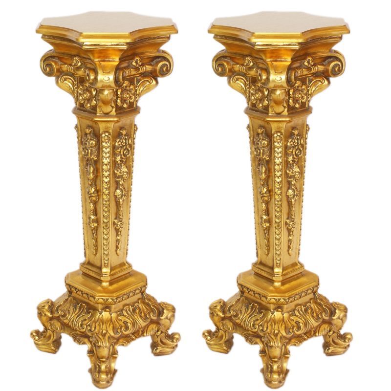 Barocksäule 2er Emporda deluxe Gold