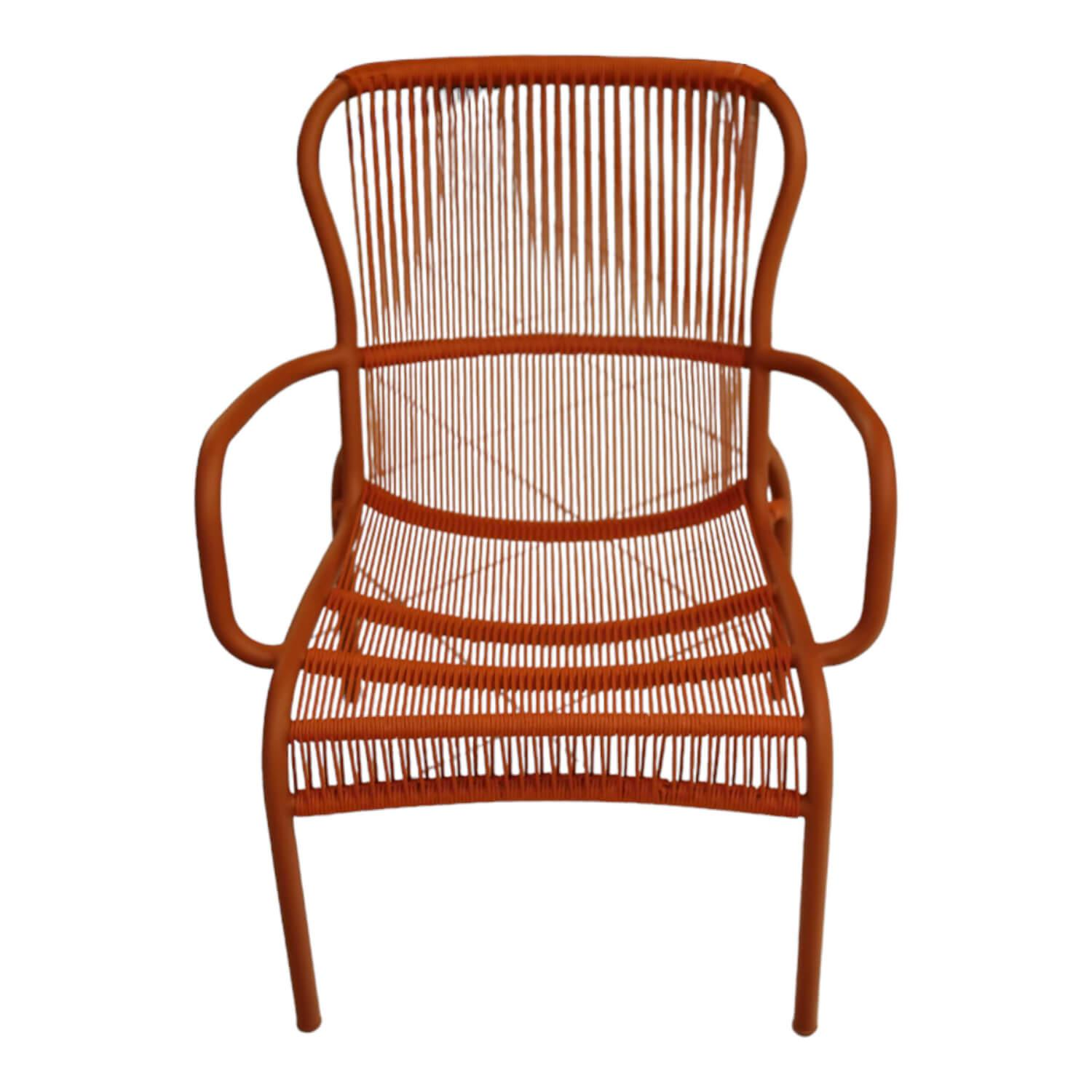 Stuhl Loop Dining Chair Outdoor Polypropylene Terracotta Rot Gestell Pulverbesch…