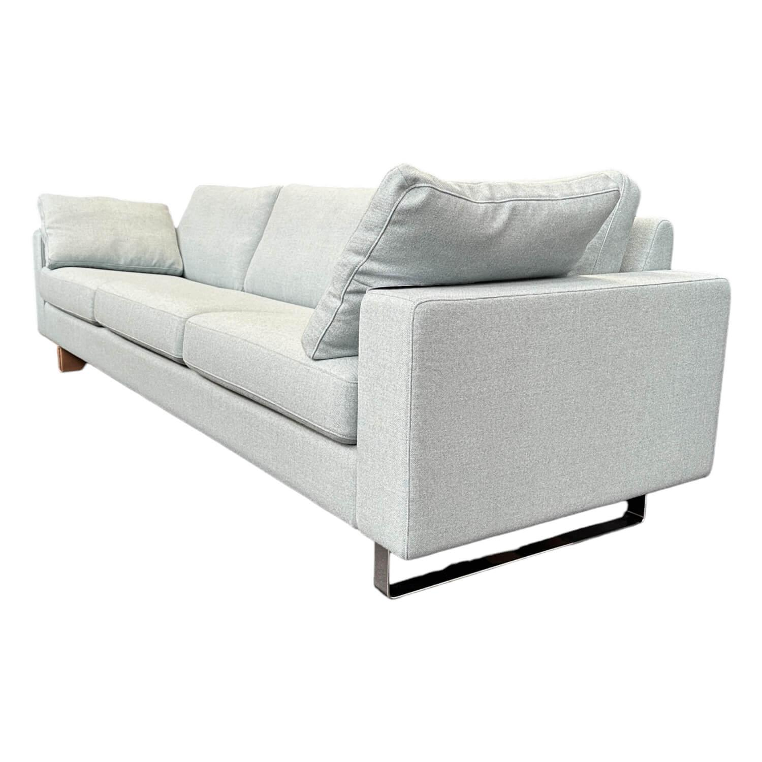 Sofa Conseta Stoff 9705 Mintblau Metallkufe Verchromt Sitzkissenfüllung Visko Rü…