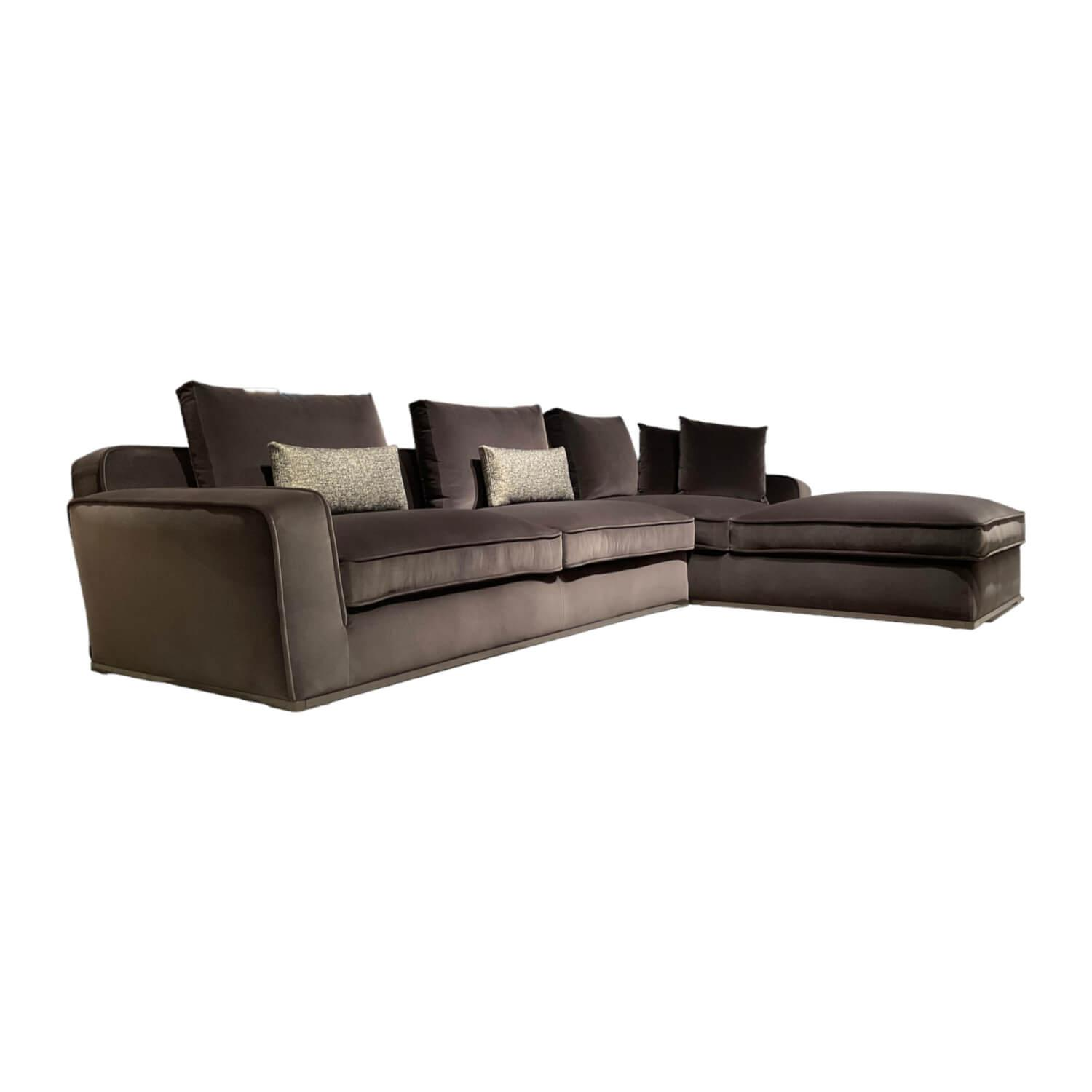 Ecksofa Maxalto Solatium Stoff Sirio Anthrazit 2053153 mit 7 Kissen