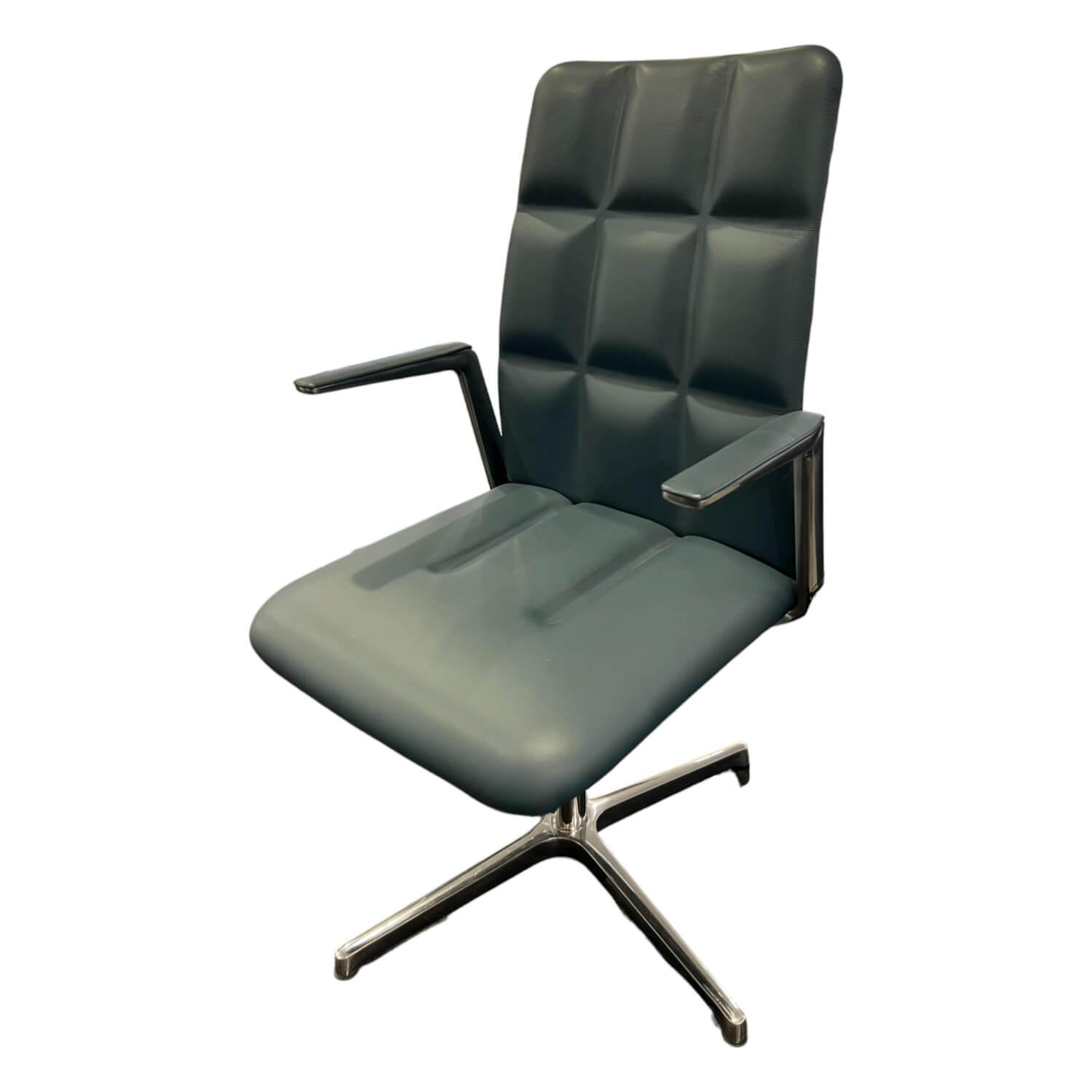 Leadchair Management 2063 Konferenzstuhl Leder Congress PG 55 1368 Petrol Grün G…