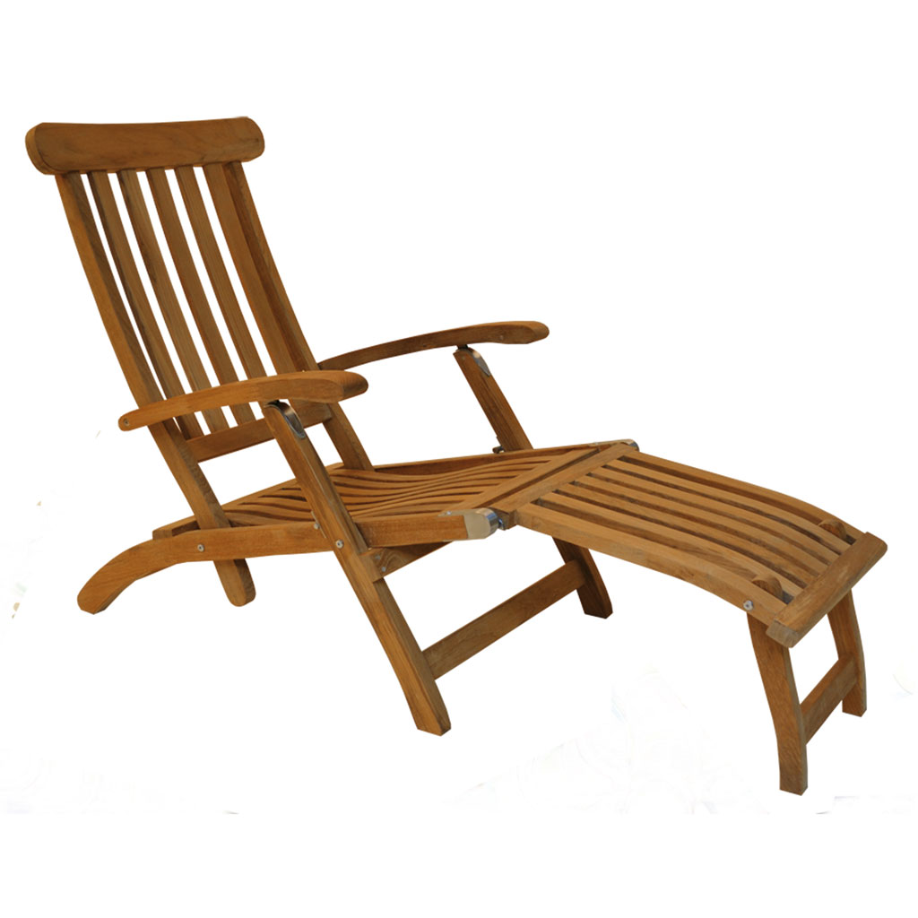 Traditional Teak – Victoria – Massivholz Design Liegestuhl Gartenliege