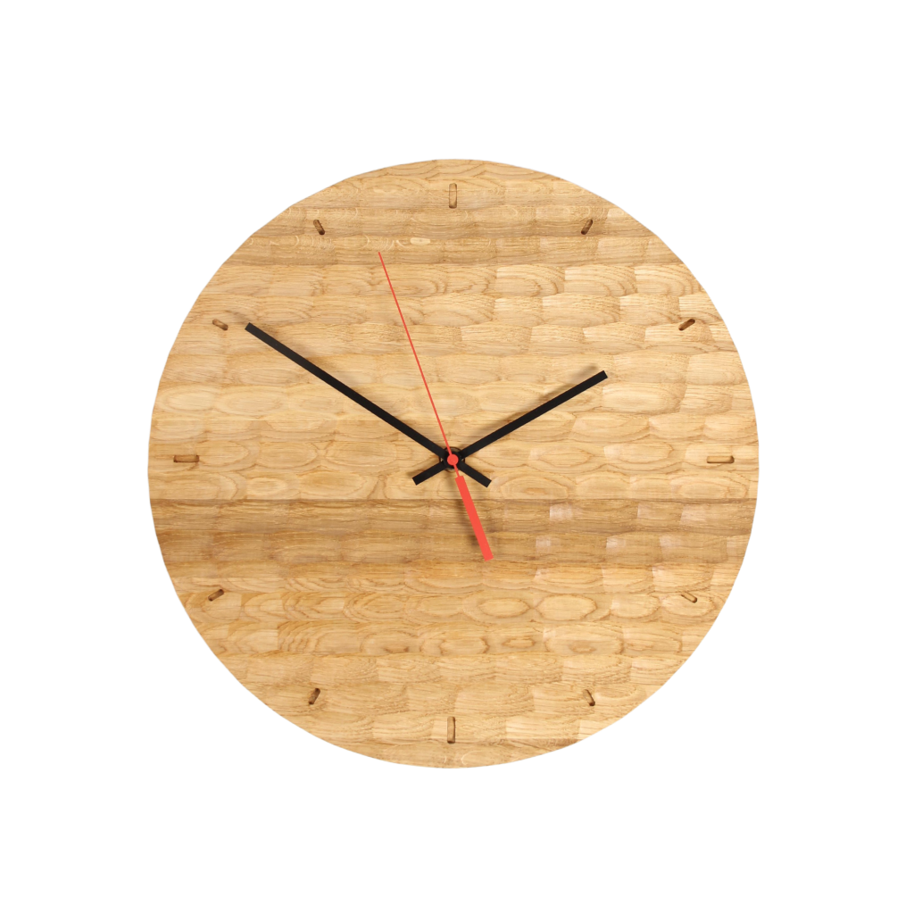 Rio Lindo – Dunes Wall Clock – moderne Design Wanduhr aus Eichenholz