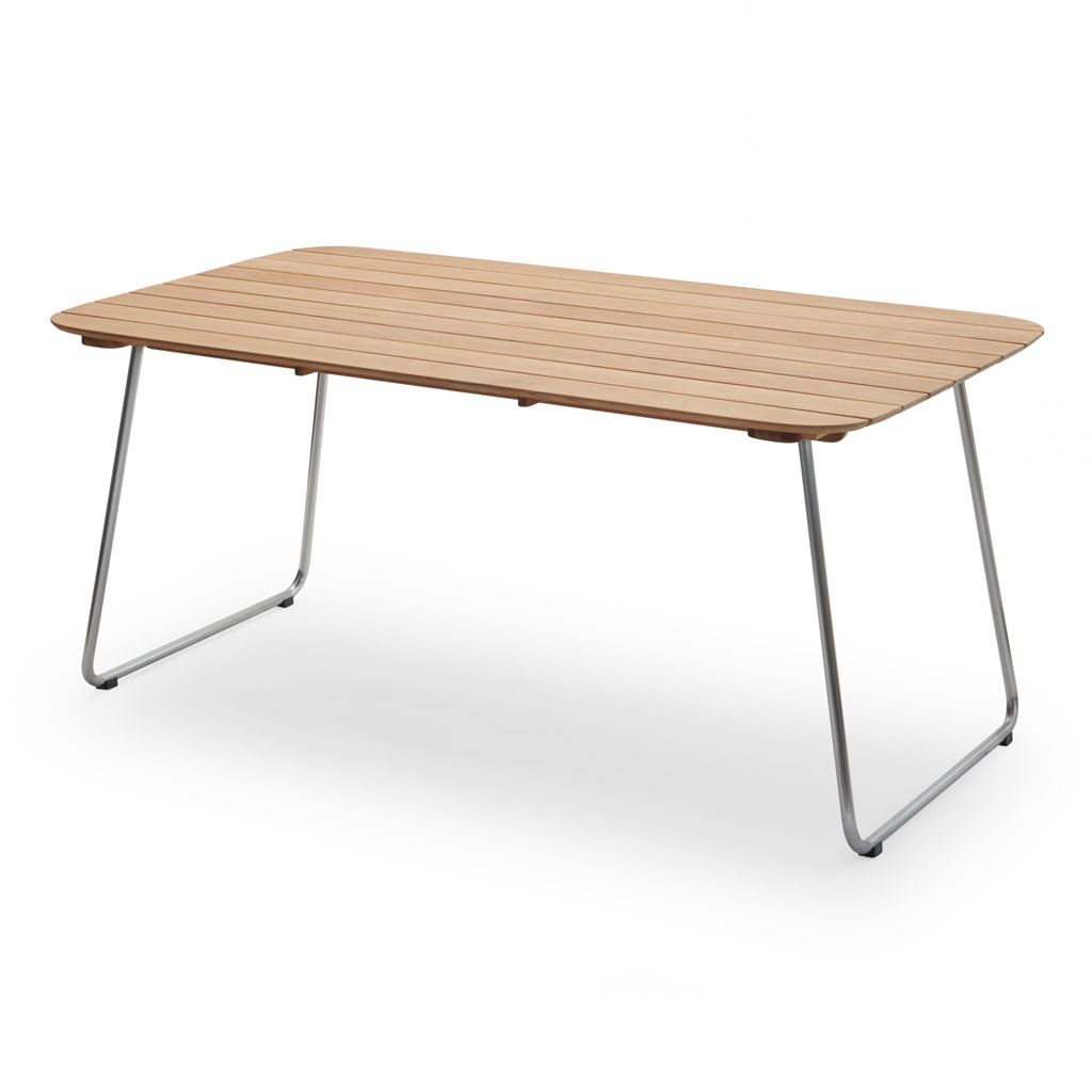 Skagerak – Lilium Table – Gartentisch aus Edelstahl und Teak – 160x90cm