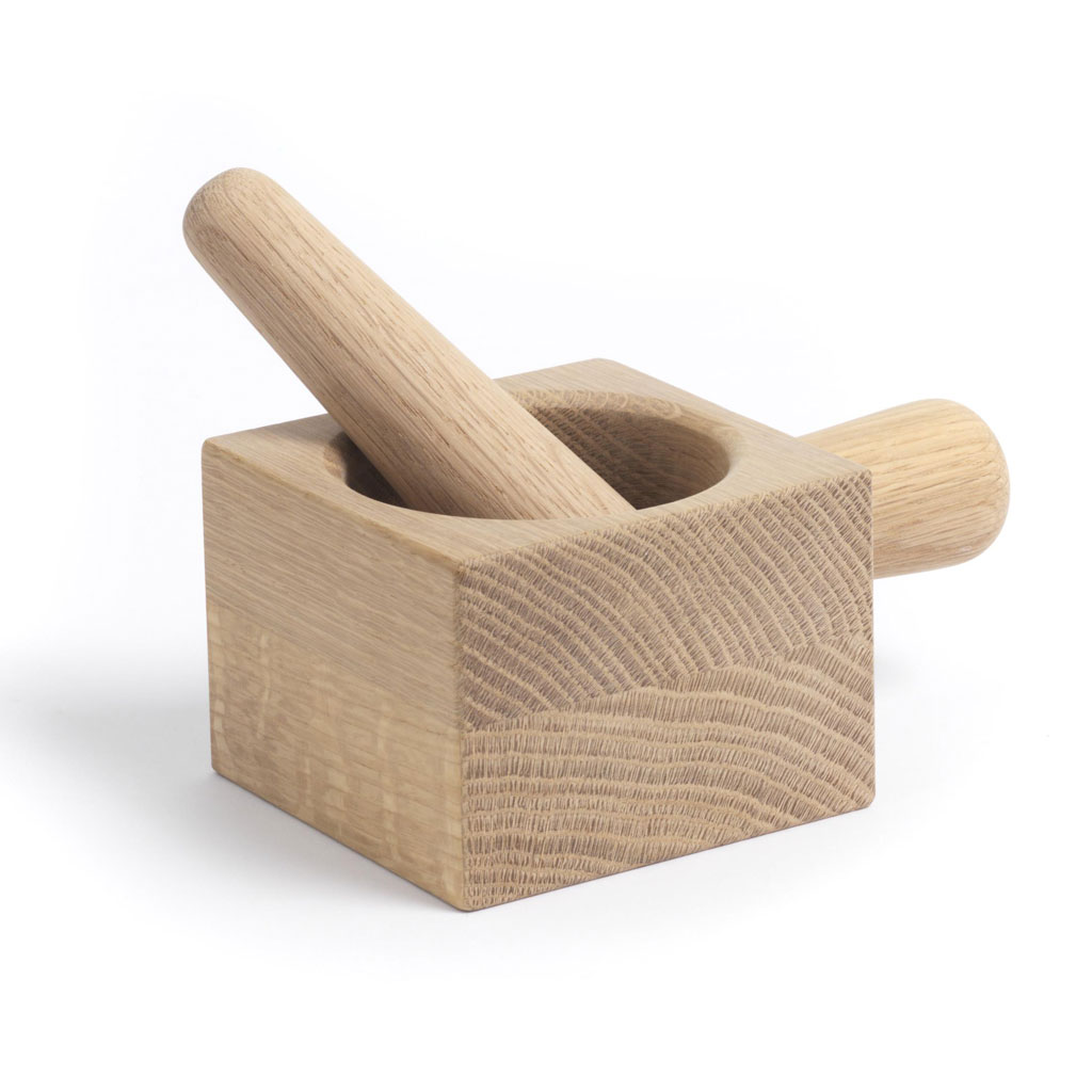 The Oak Men – Mortar & Pestle – Gewürzmörser und Stößel aus Eichenholz