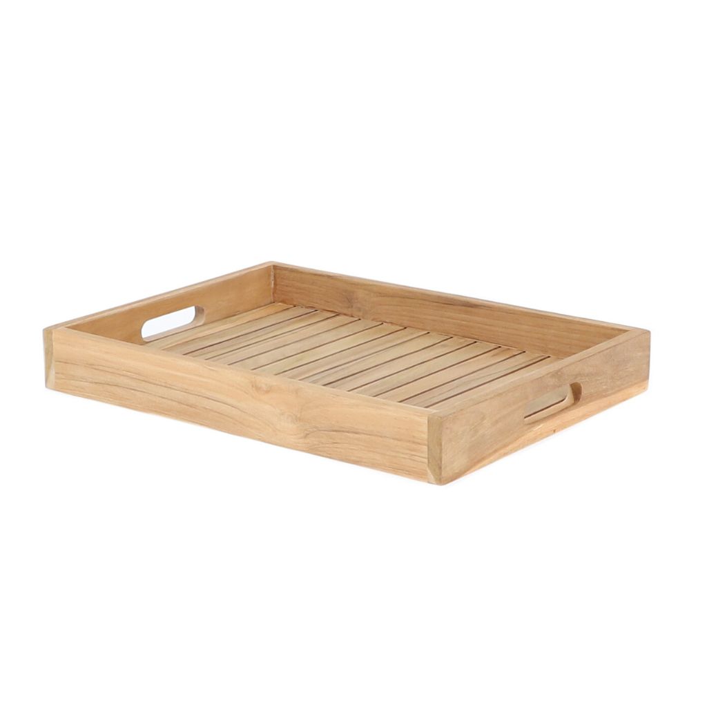 Jan Kurtz – Mandiri – modernes Tablett aus Teak für Garten und Terrase