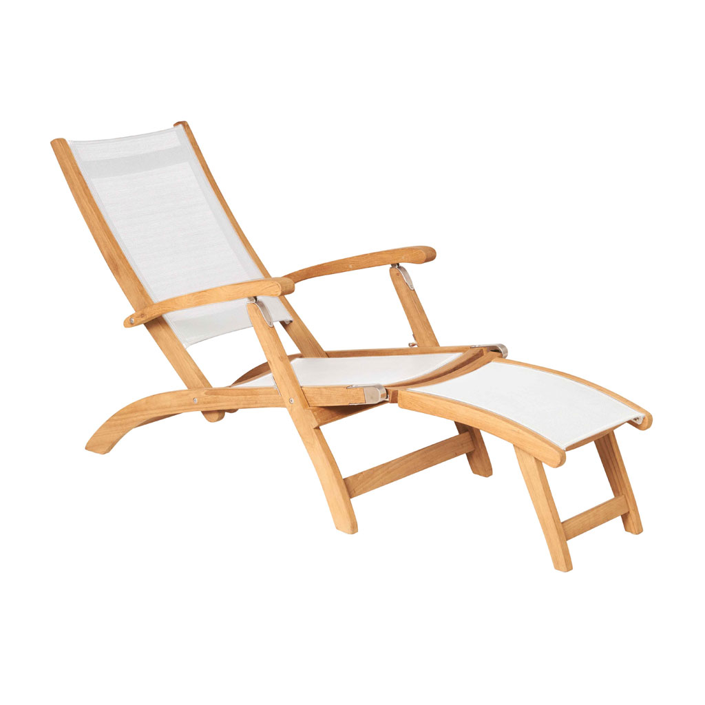 Traditional Teak – Kate – komfortabler Teaholz Deckchair in 3 Farben