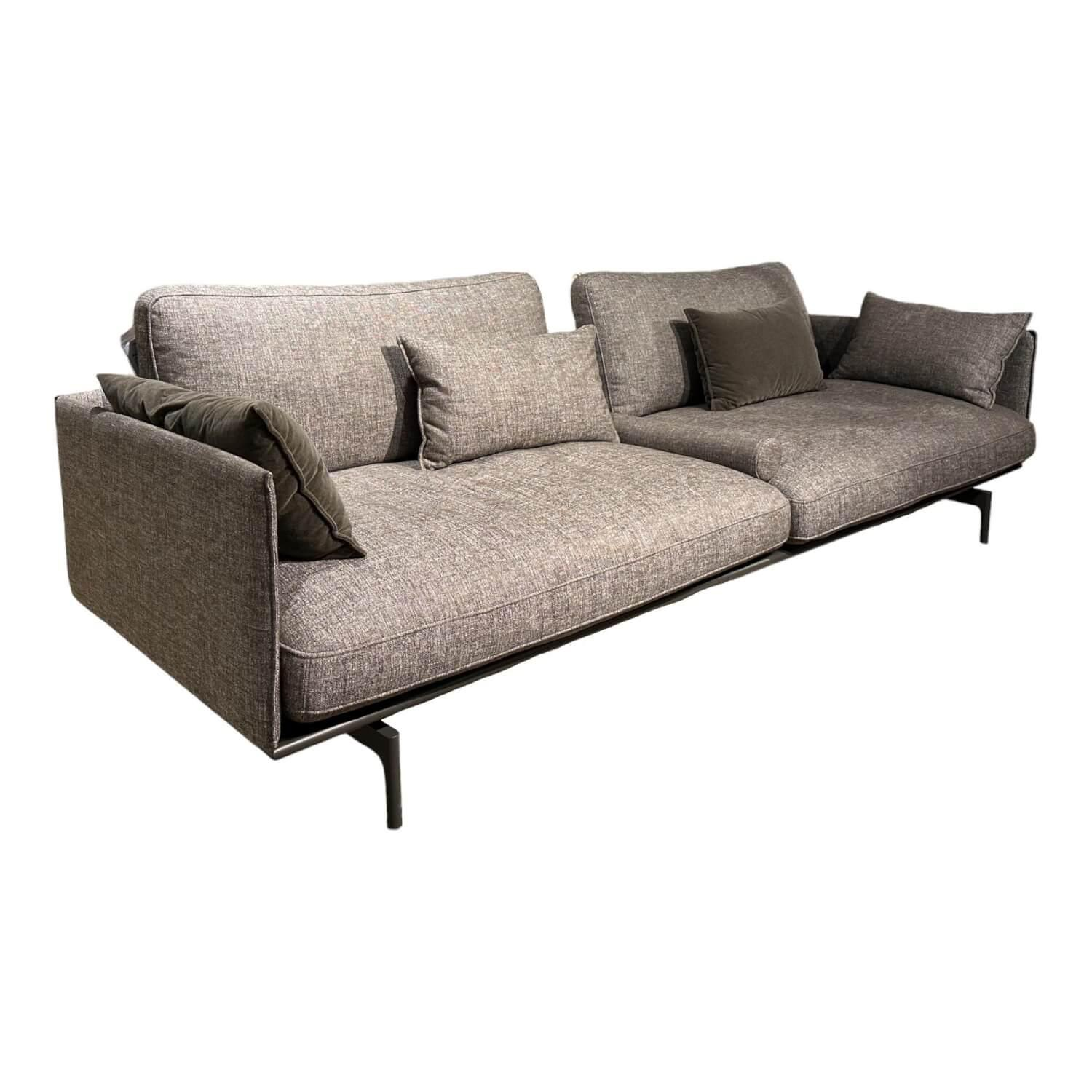 Sofa Dreisitzer Liv Stoff 17.046 Beigegrau Gestell Aluminium Feinstrukturiert Pu…