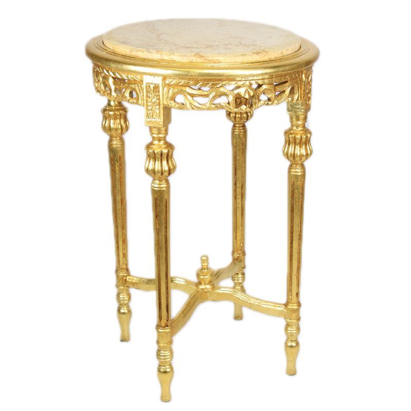 Barock Beistelltisch gold/creme