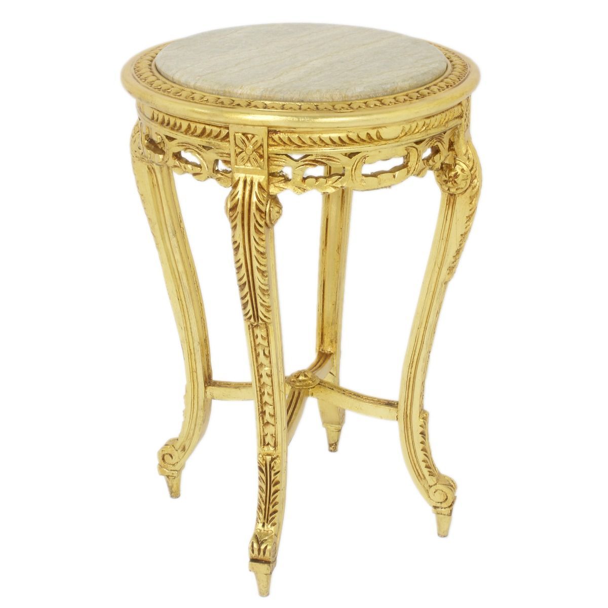 Barock Beistelltisch gold/creme