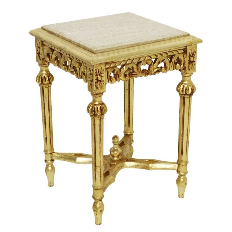 Barock Beistelltisch gold/creme