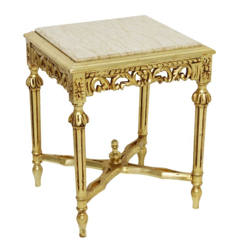 Barock Beistelltisch gold/creme