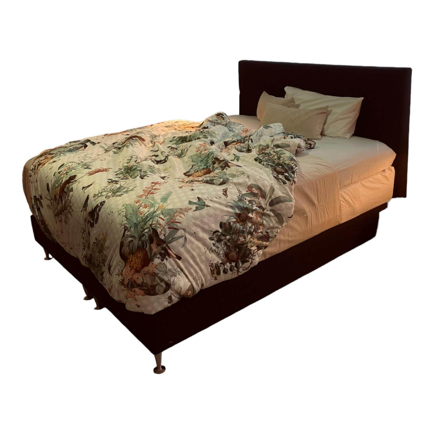 Boxspringbett Stoff Anthrazit