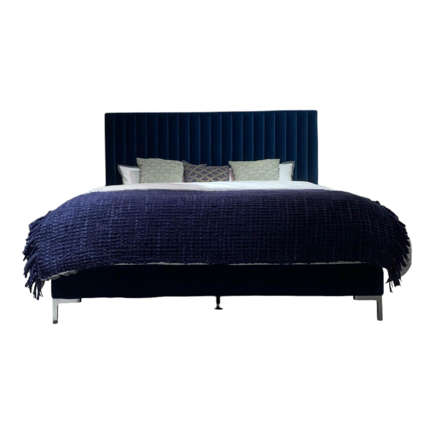 Boxspringbett Poesie Prestige Stoff Finemeditarrenae Blau 2 Matratzen Medium Sof…