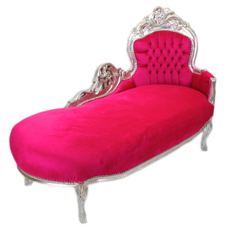 Chaise longue silber /pink