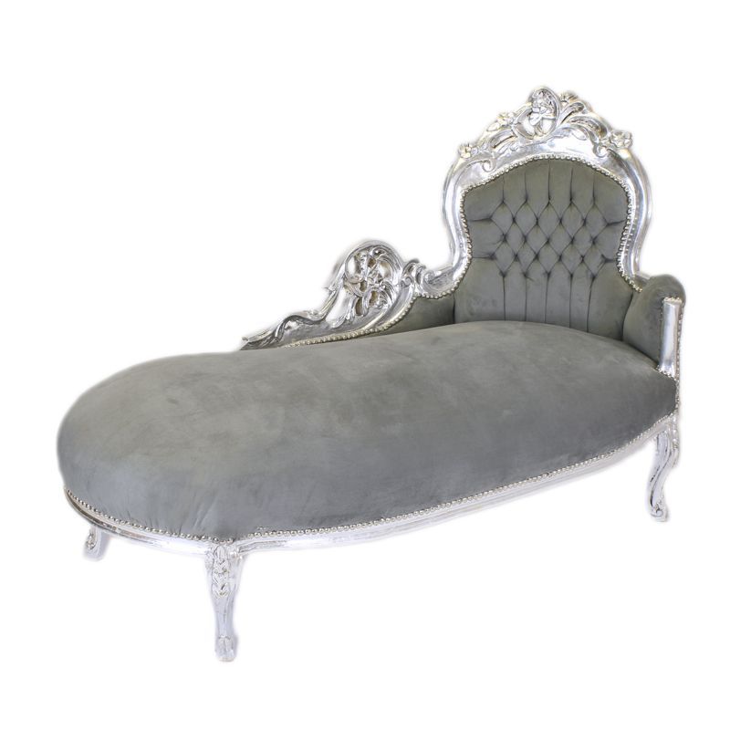 Chaise longue silber /grau