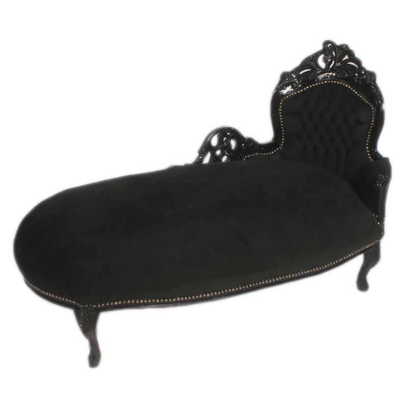 Chaise longue schwarz