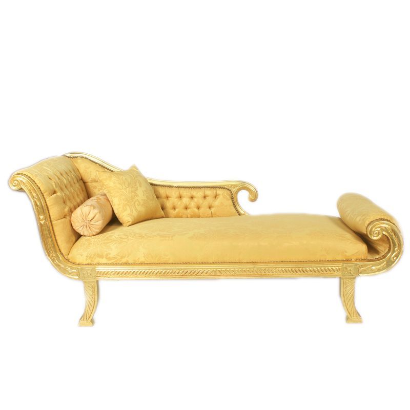 Chaise longue gold