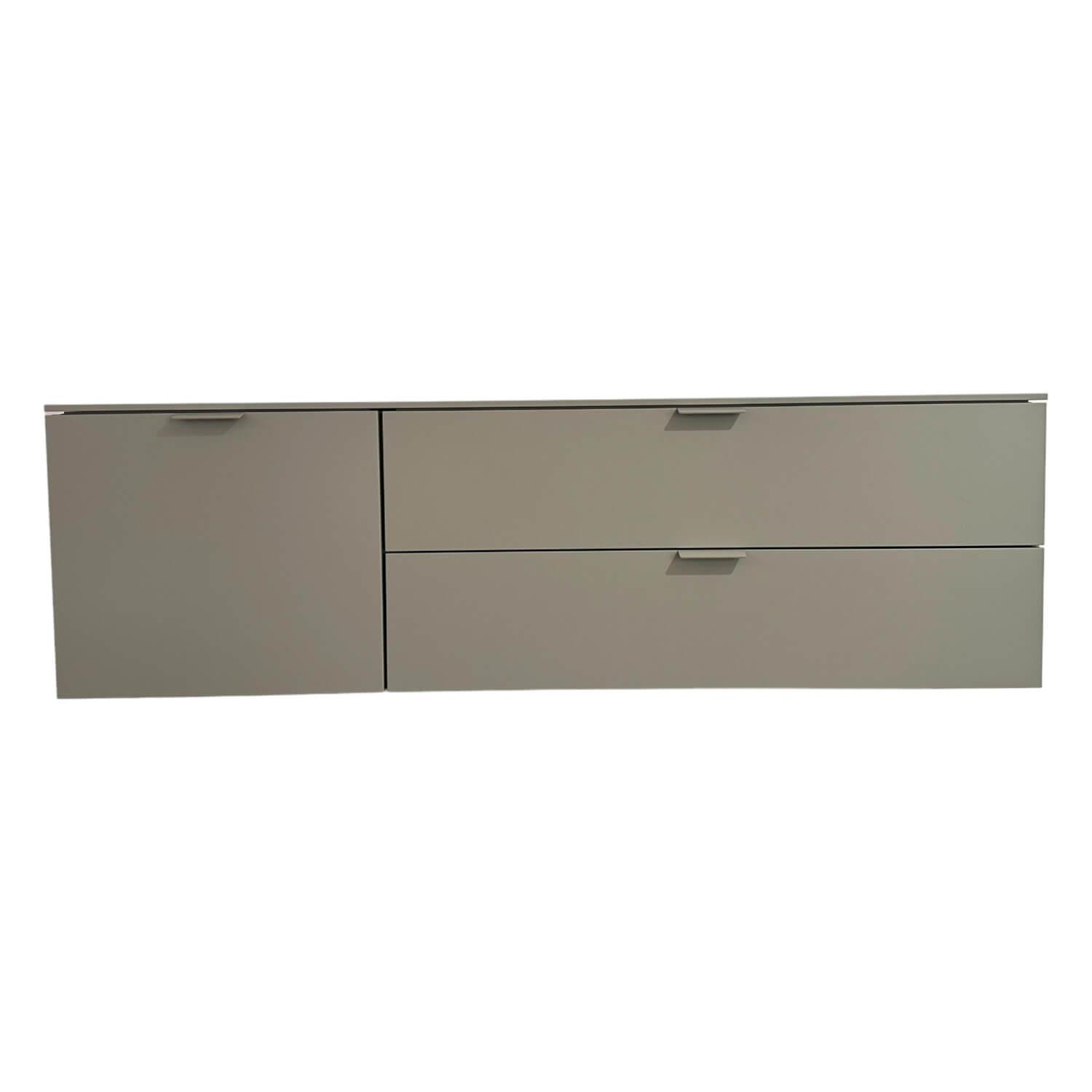 Sideboard Cube Change Lack Seidenmatt M36 Kitt Grau Flackgriff M36 Kitt