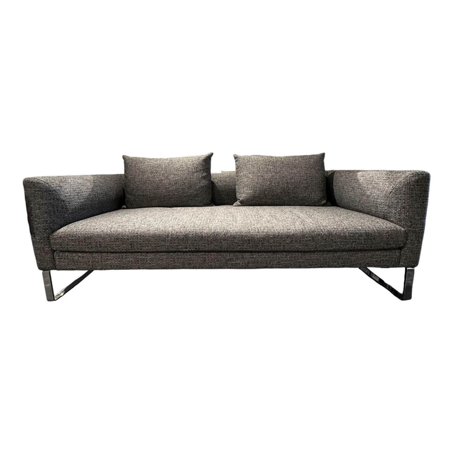 Sofa Avola Stoff Prime Anthrazit Grau Gestell In Chromkufe