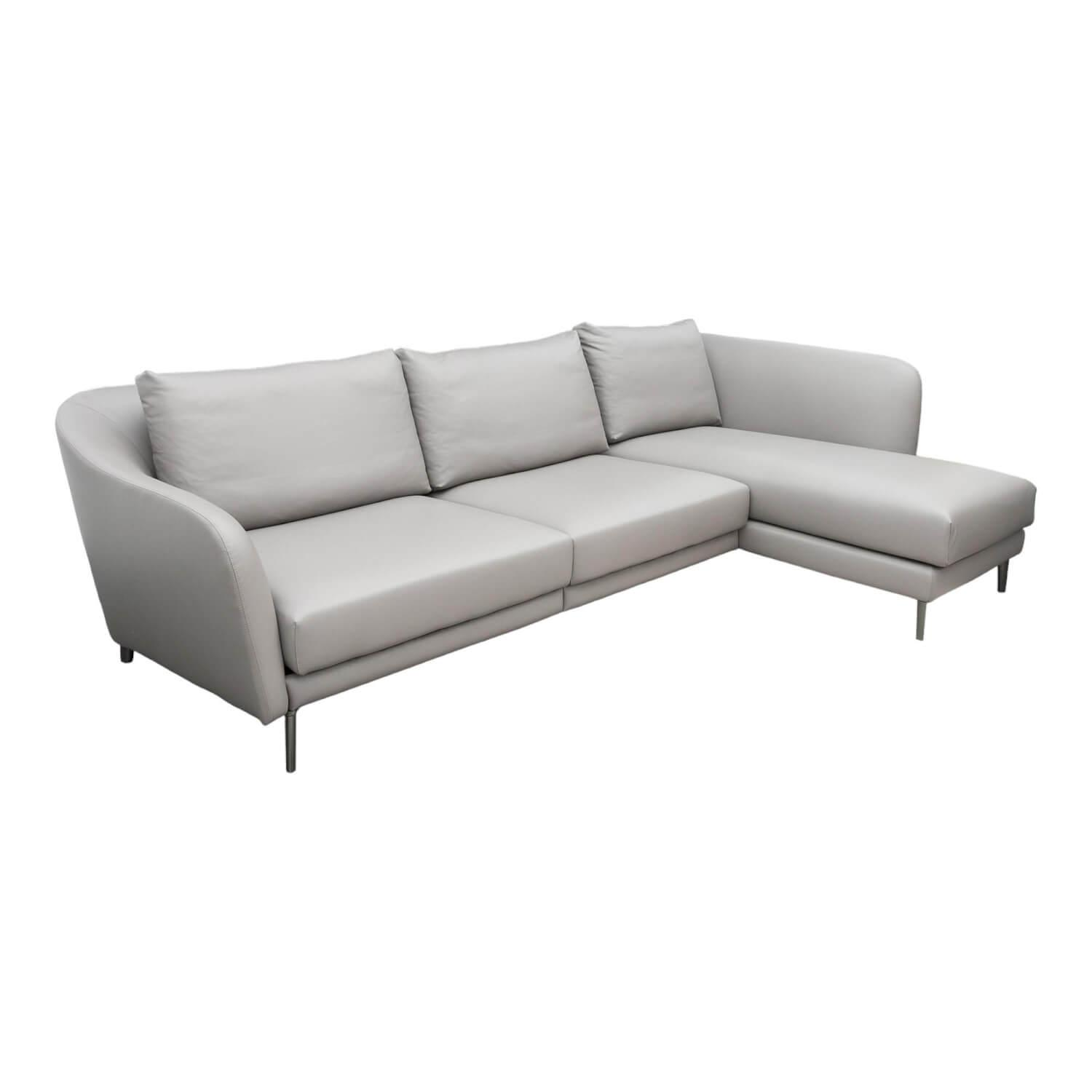 Ecksofa Gorno Leder Linea 4 Asfald 660 Inklusive Sitzauszug