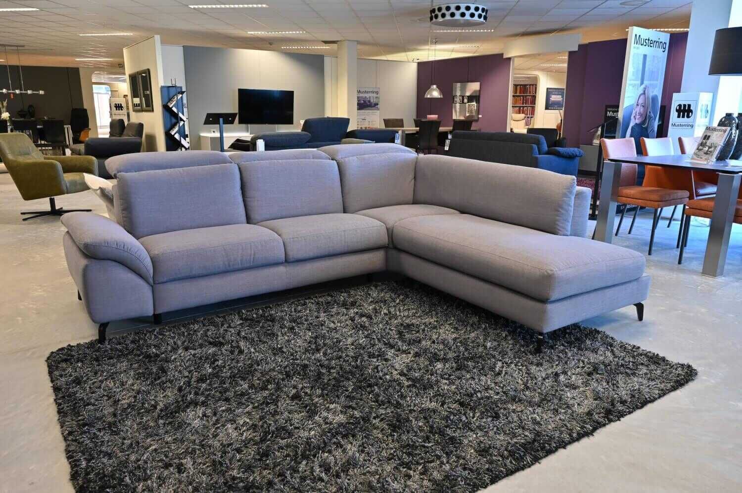 Sofa MR9200 Stoff Nevio Stone mit Funktionen